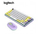 TECLADO LOGITECH + MOUSE POP FRESH VIVES LILA/GREEN (910-006544/920-010714)*